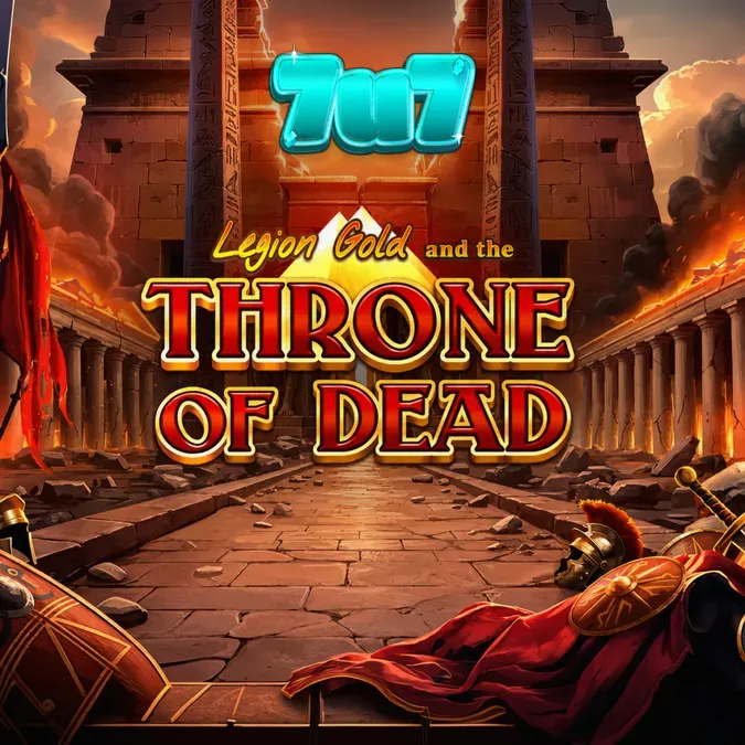Legion Gold and the Throne of Dead স্লট গেমের একটি দৃশ্য যেখানে প্রাচীন মন্দির এবং কয়েন কালেকশন মেকানিক দেখা যাচ্ছে।